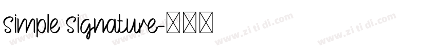 Simple Signature字体转换 Simple Signature字体转换